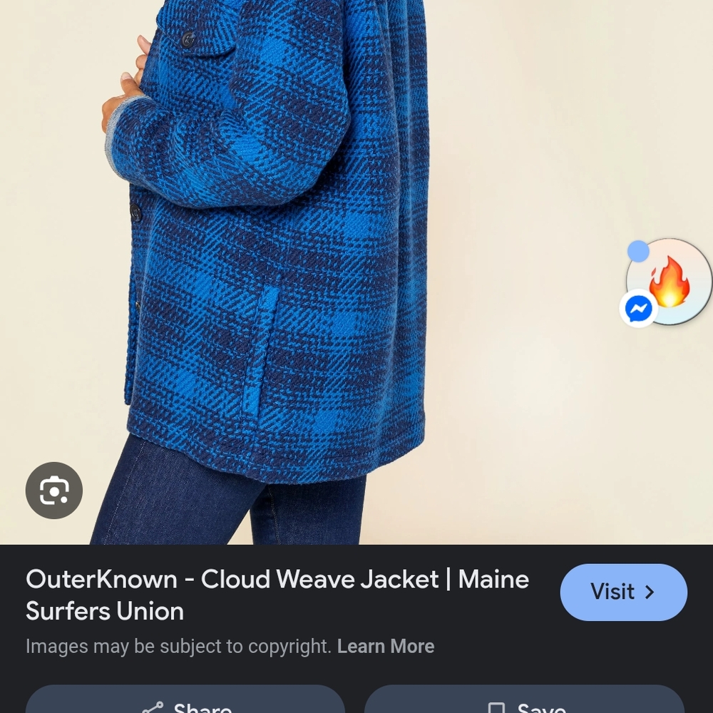 Outerknown Blue Checkered Jacket - image 4